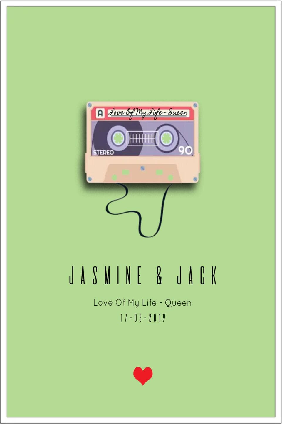 Personalised Mix Tape Framed Print